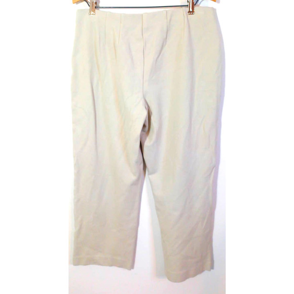 Coldwater Creek Women Sz M Beige Tan Pants Ankle Stretch Classic Work Office - Picture 4 of 6